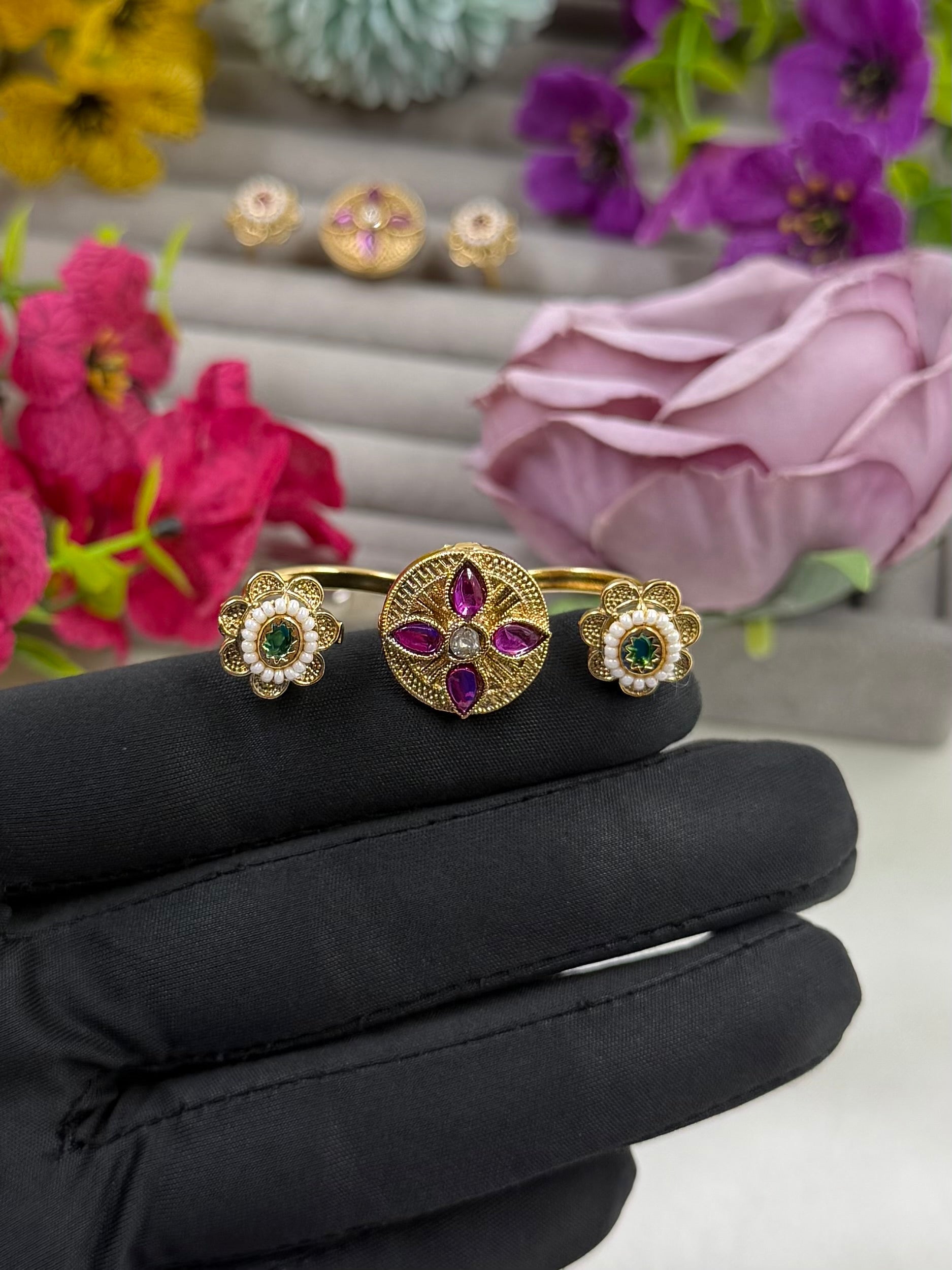 Multi Finger Ring detail shot showing intricate work