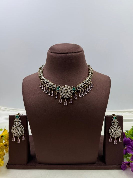 Lalita Necklace Set worn styled with traditional outfit