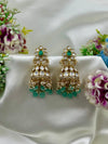 Madhuri Kundan Earrings close-up view