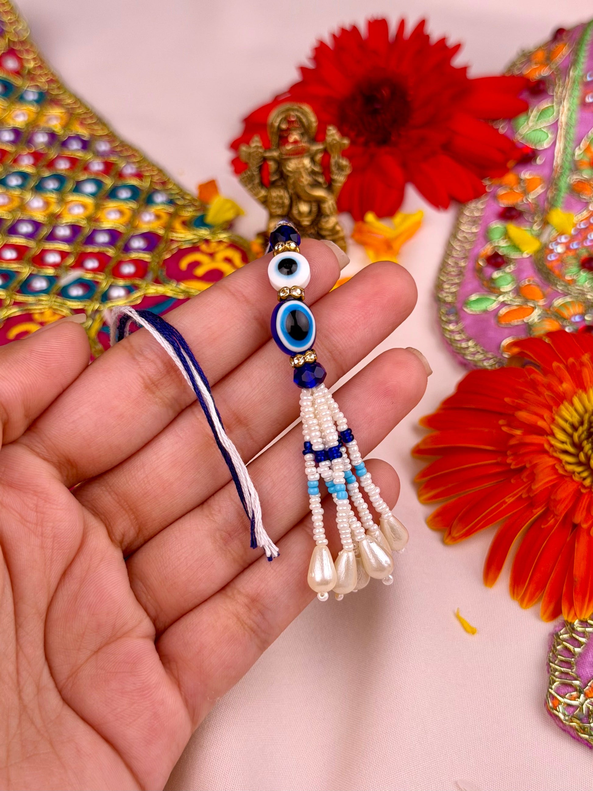 Rakhi worn styled with traditional outfit