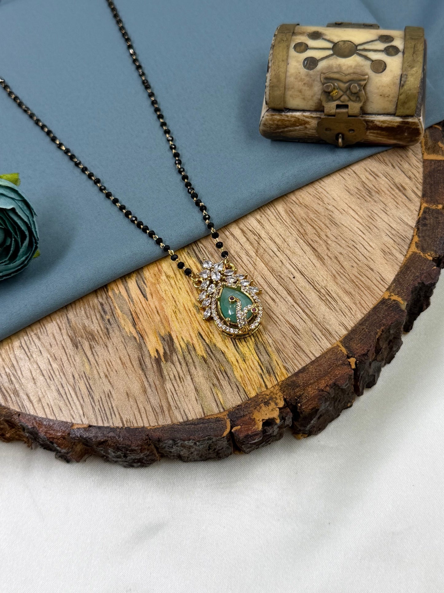 Peacock Design Victorian Mangalsutra