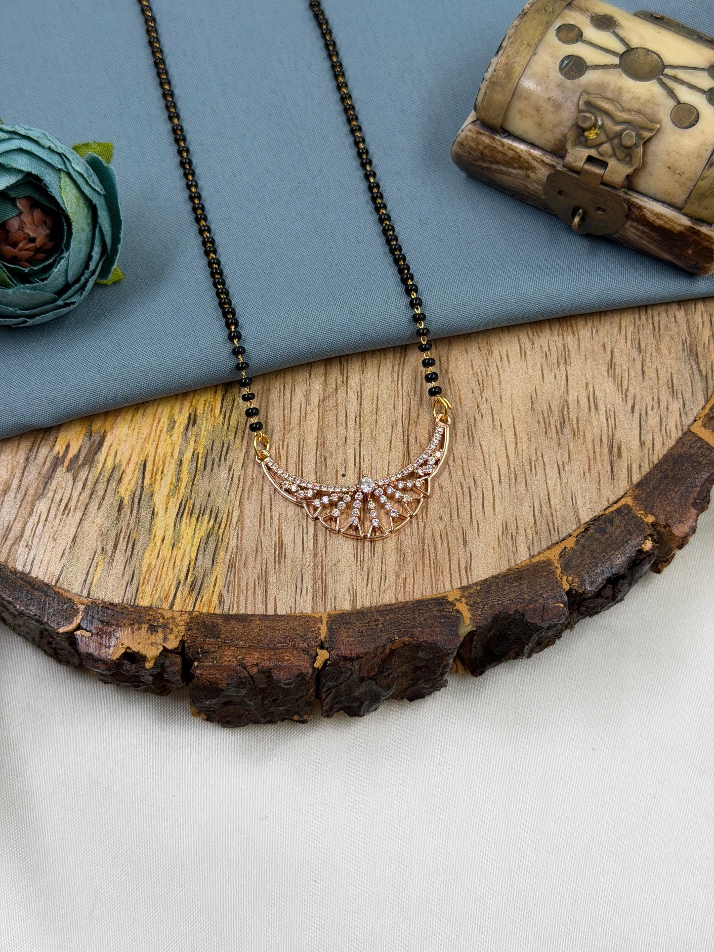 Half Moon Rose Gold Mangalsutra