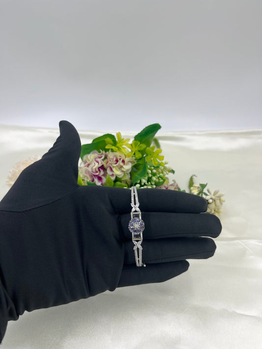 Amethyst Hues Diamond Ad Openable Kada
