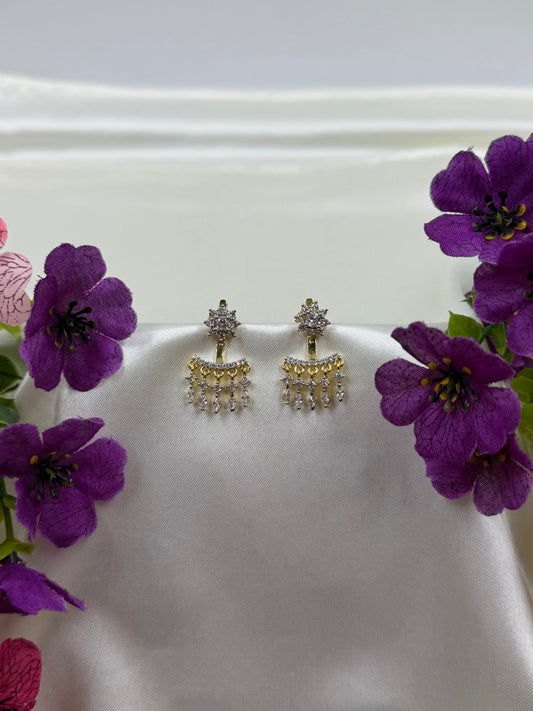 Ambika Two Tone American Diamond Earring