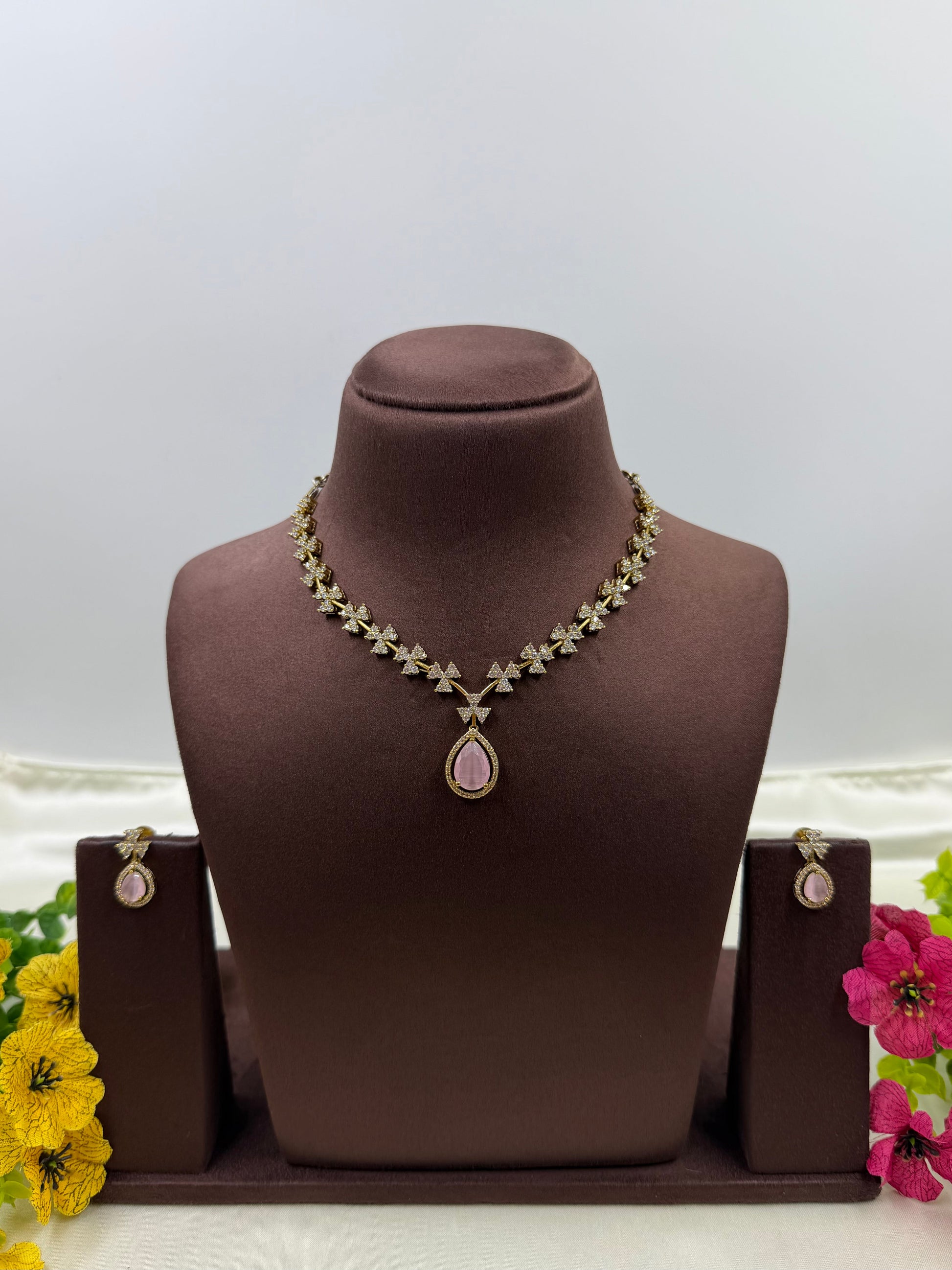 Vidhi Necklace Set worn styled with traditional outfit