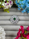 Green Ring detail shot showing American Diamond work