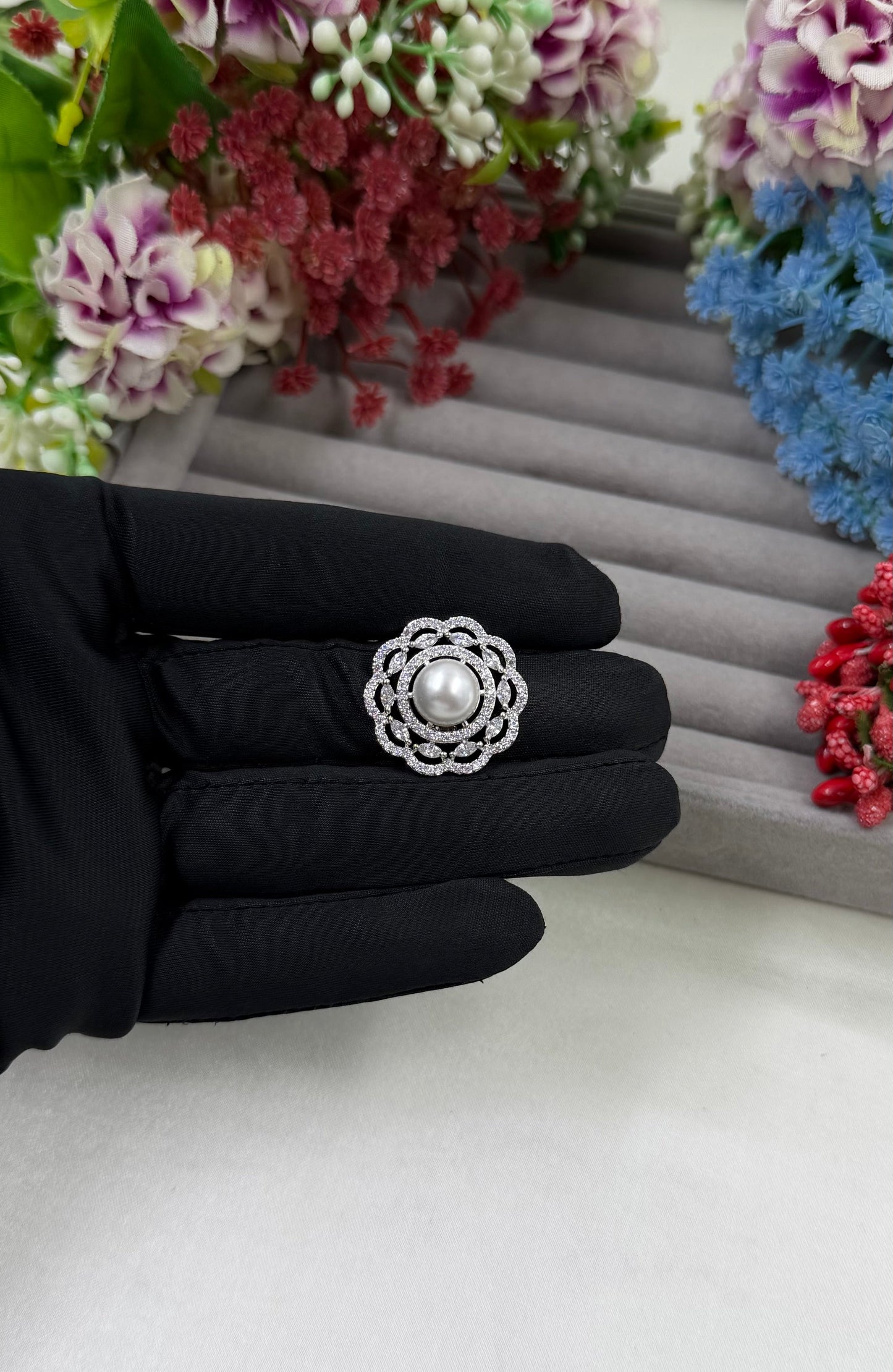 Anna American Diamond Ring (Adjustable)