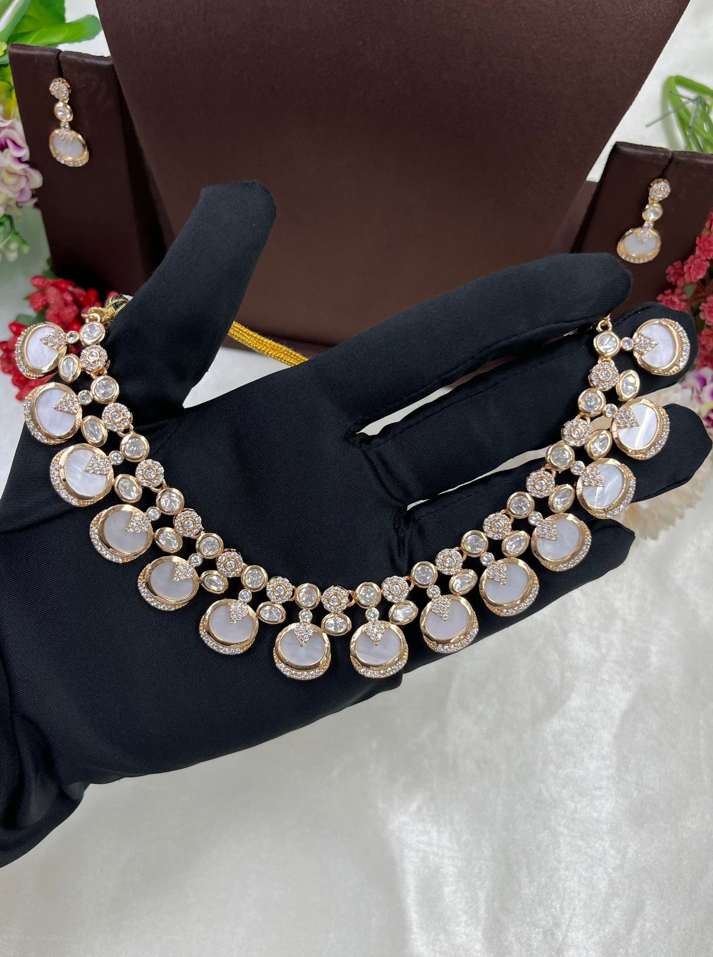 Sirsa Premium Moissanite Kundan Necklace