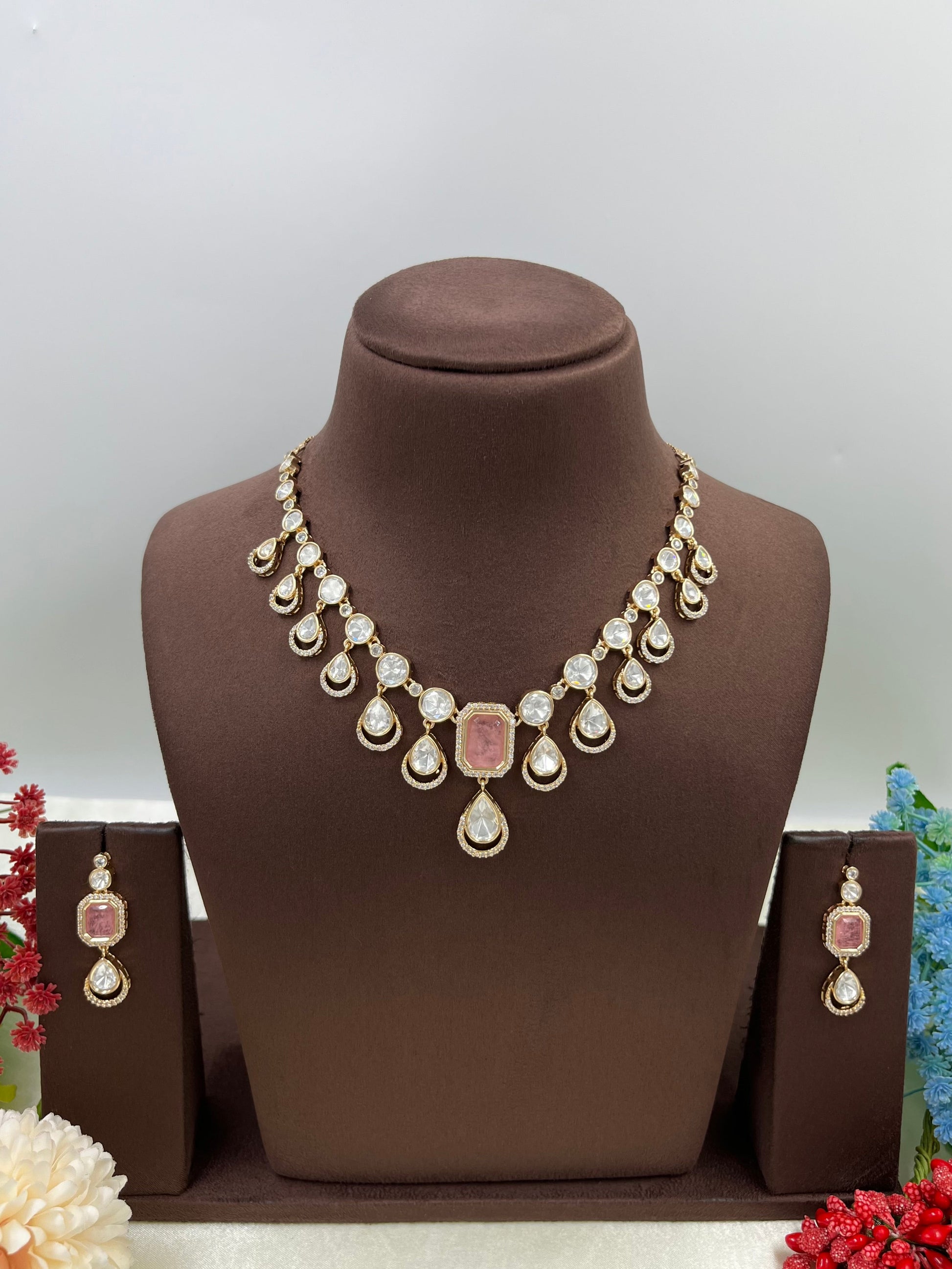 Tarabai Necklace Set worn styled with traditional outfit