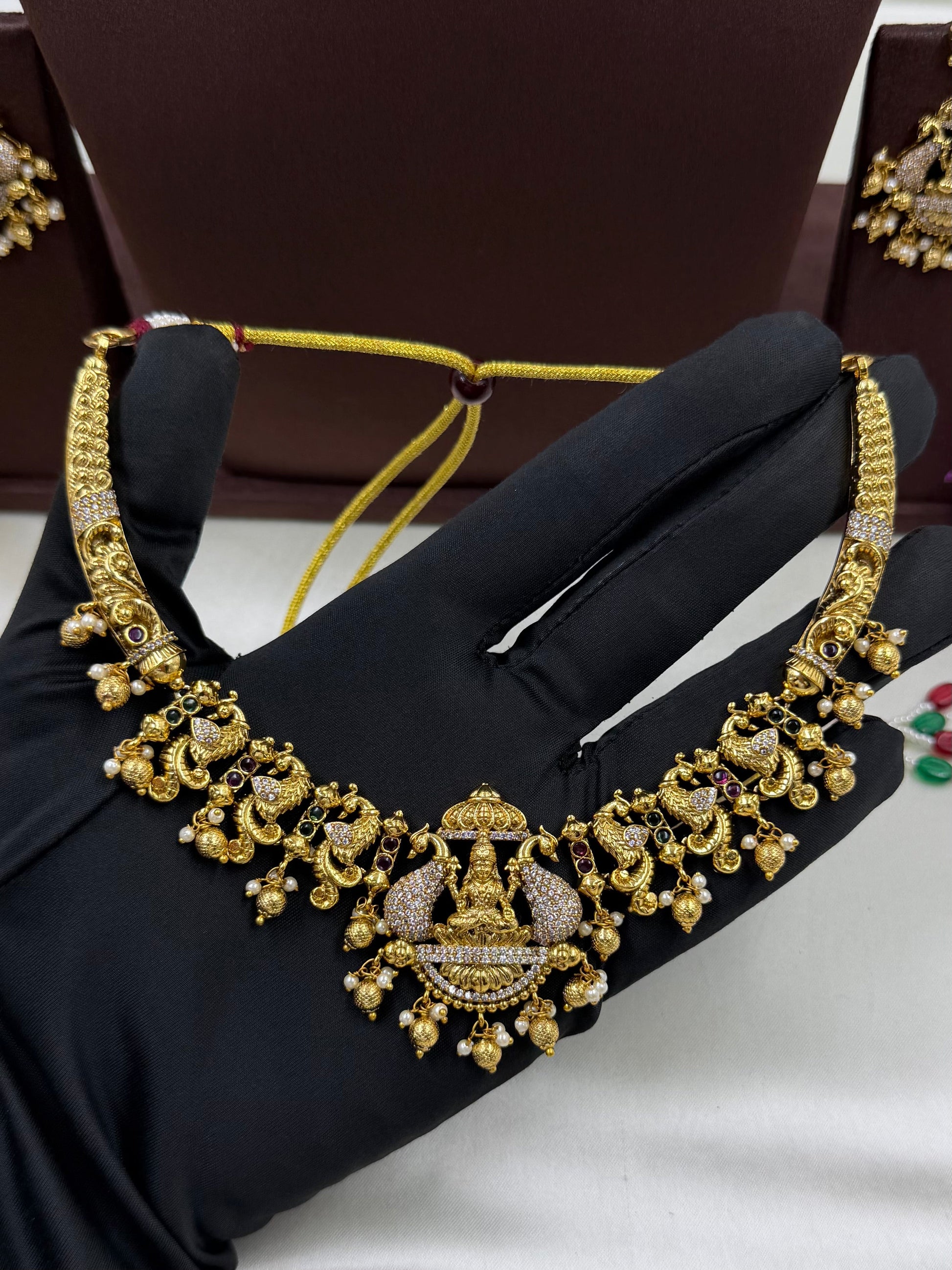 Multi Necklace Set detail shot showing intricate work