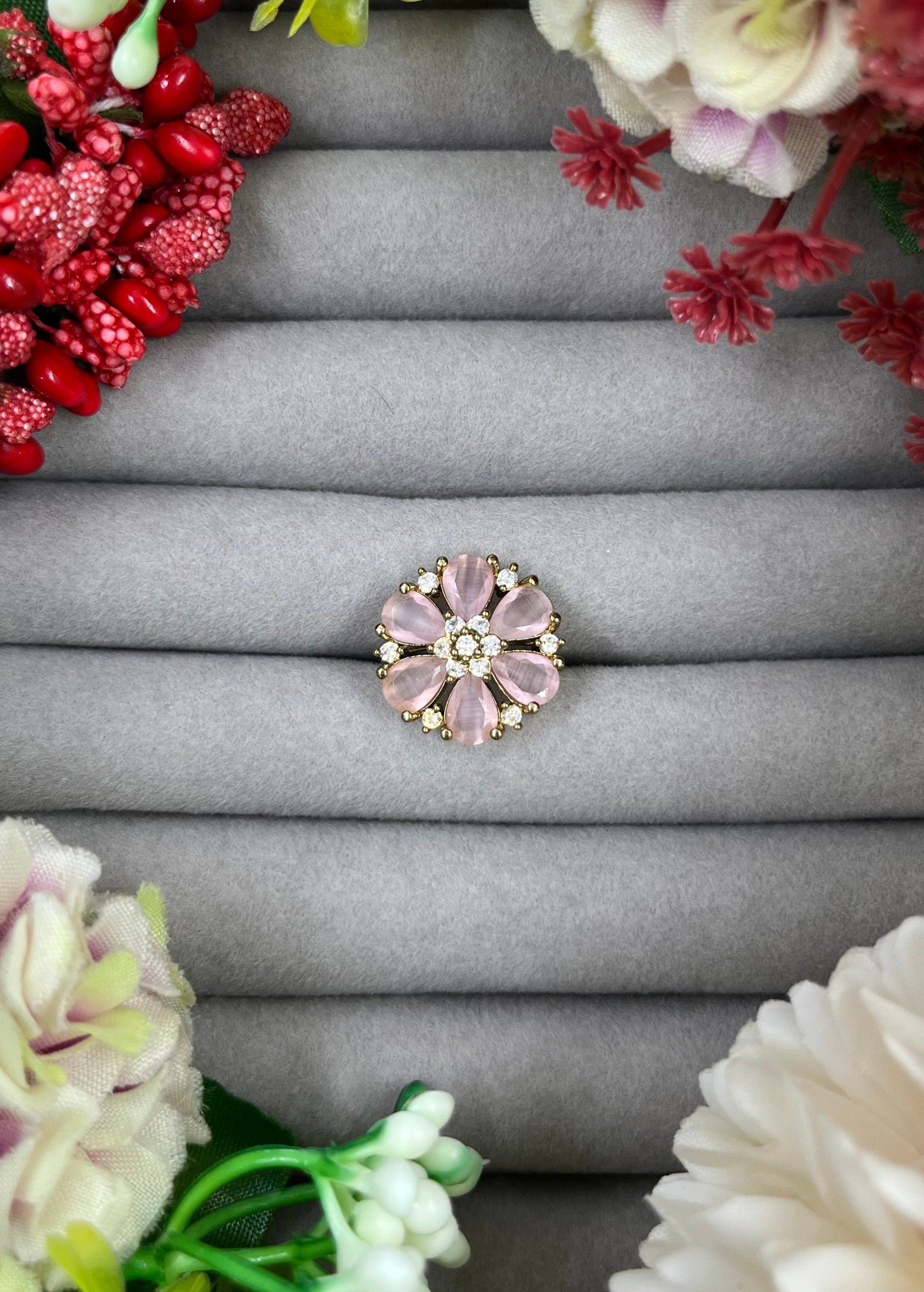 Sarita Finger Ring worn styled with traditional outfit