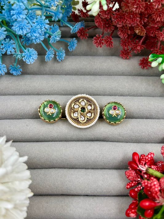 Mayuri Heritage Two Finger Ring