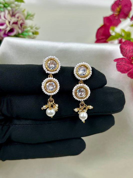 Bhakti Earrings worn styled with traditional outfit