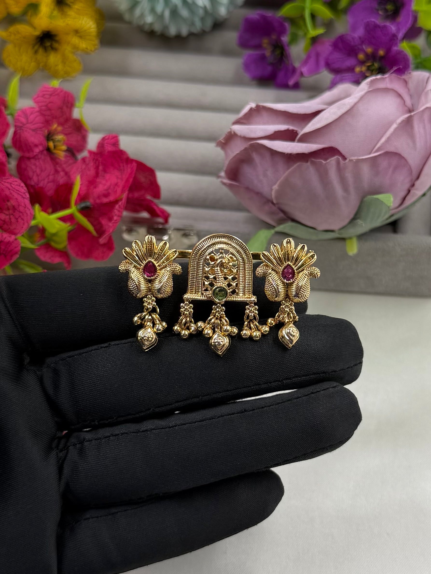 Mansi Finger Ring worn styled with traditional outfit
