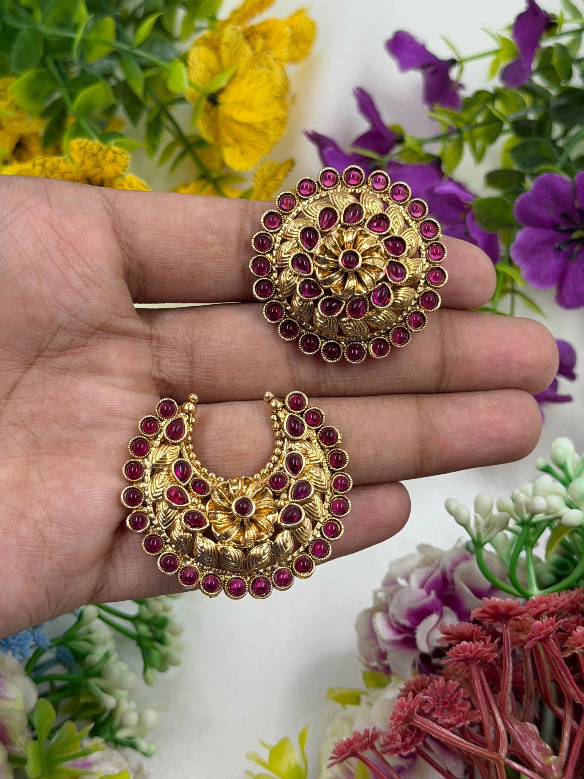 Asmita Hair Pin worn styled with traditional outfit