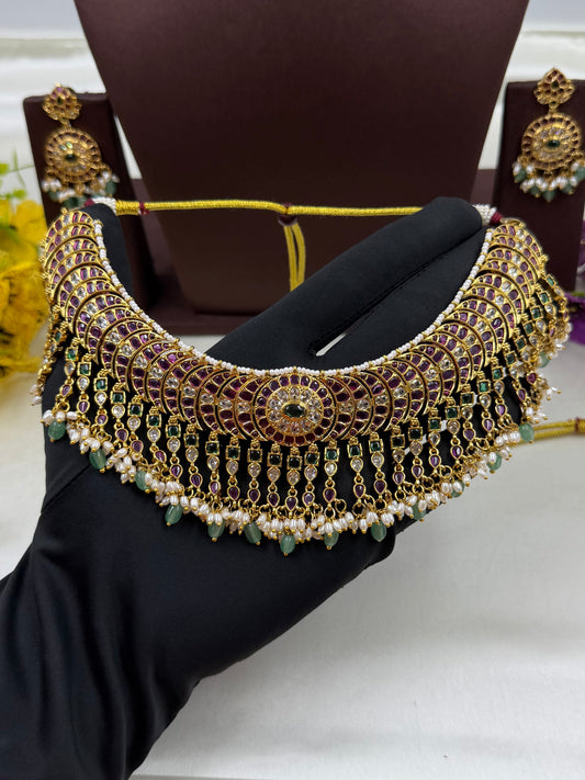 Multi Necklace Set detail shot showing intricate work