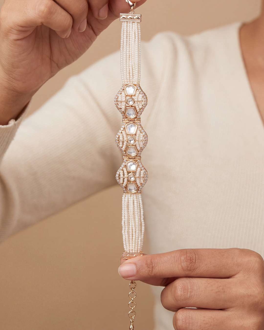 Reena Moissanite Moti Bracelet