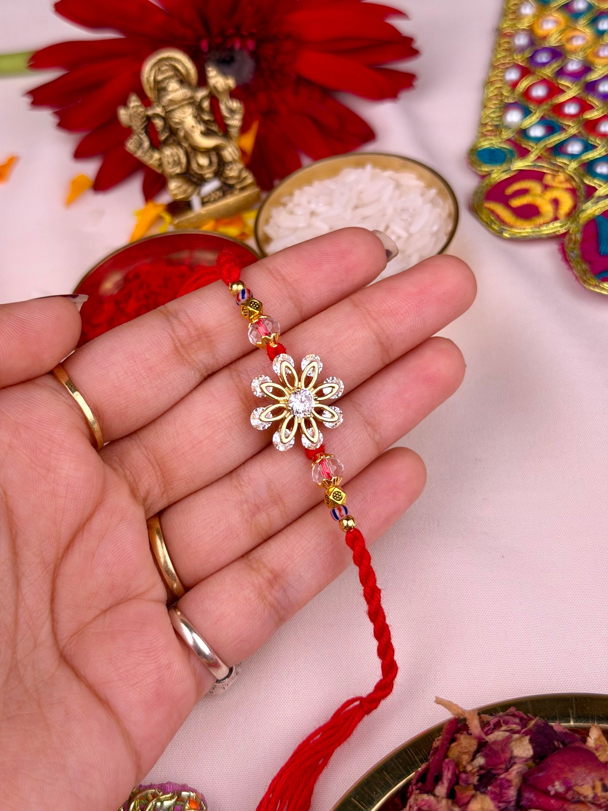 Rakhi worn styled with traditional outfit