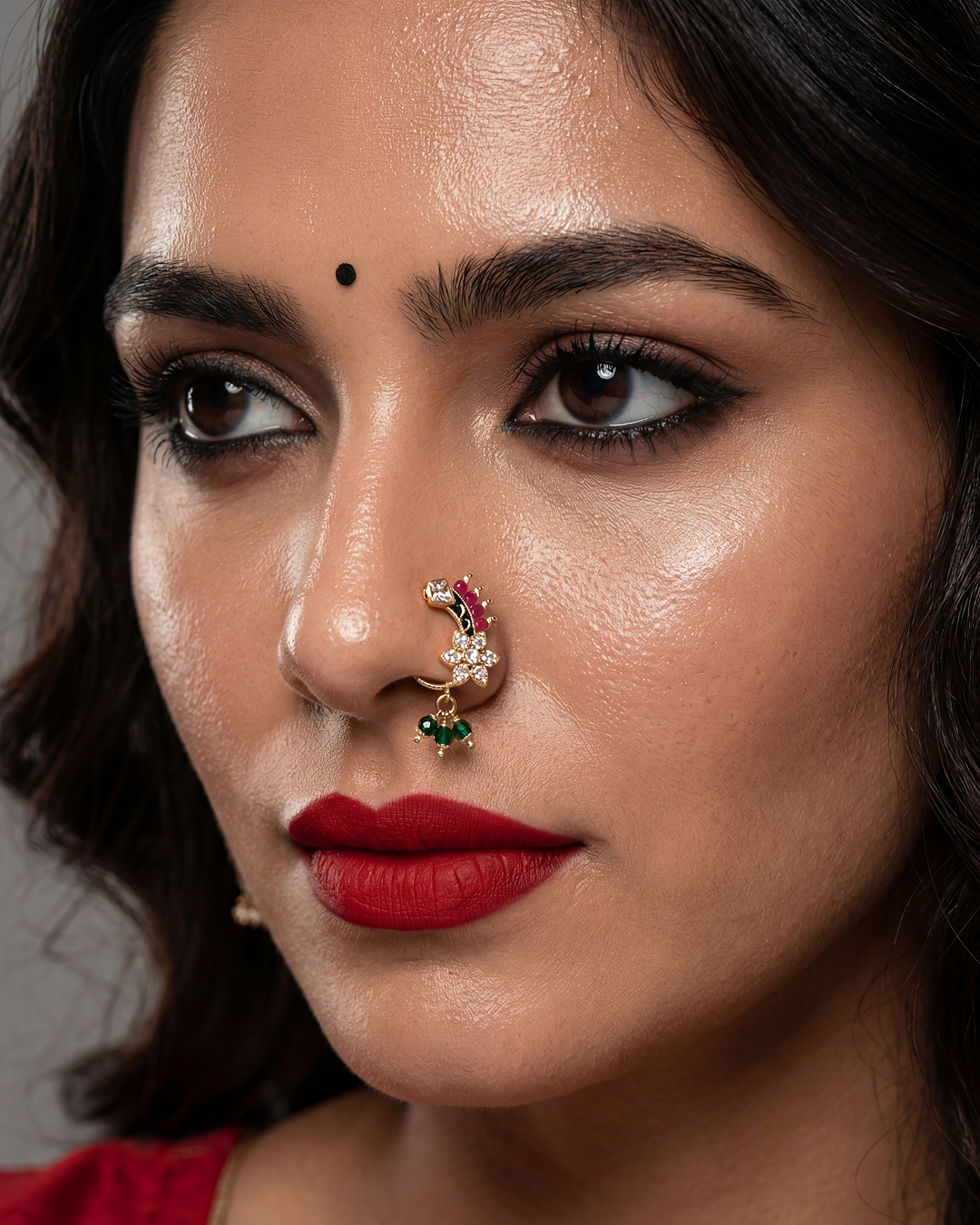 Drishti Moissanite Nose Ring