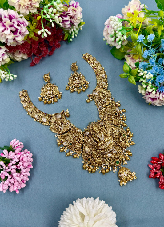 Neelam South Indian Temple Necklace Set