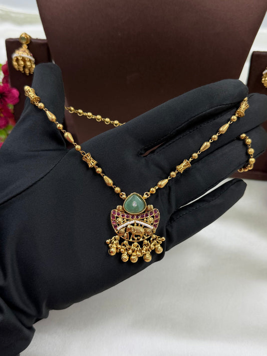 Multi Necklace Set detail shot showing Heritage work