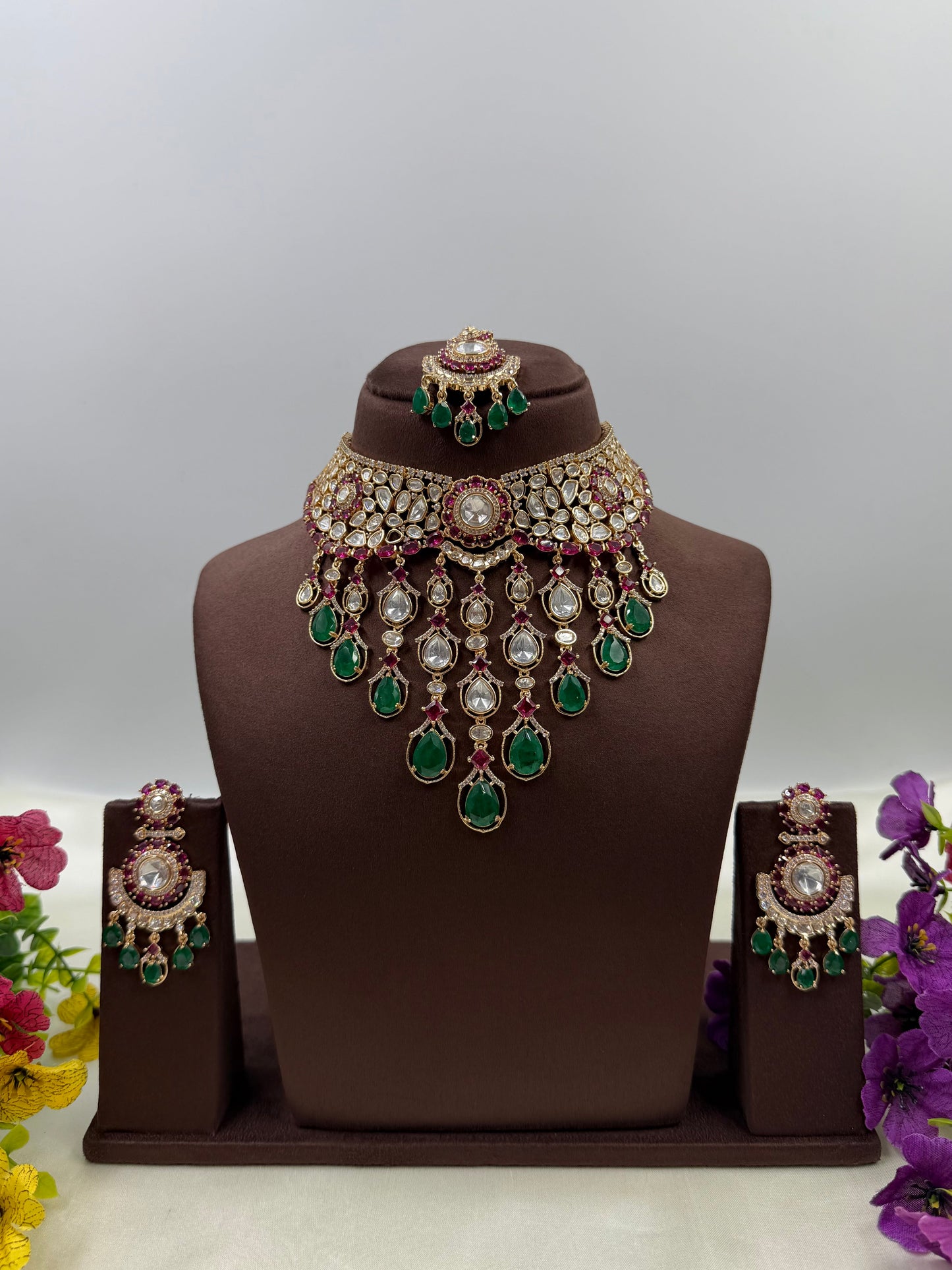 Anushka Moissanite Choker Necklace Set