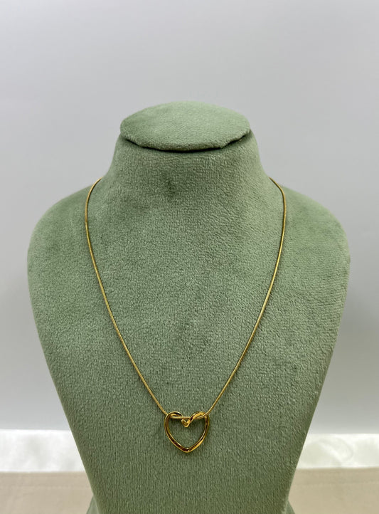 Heart Chain Pendant worn styled with traditional outfit