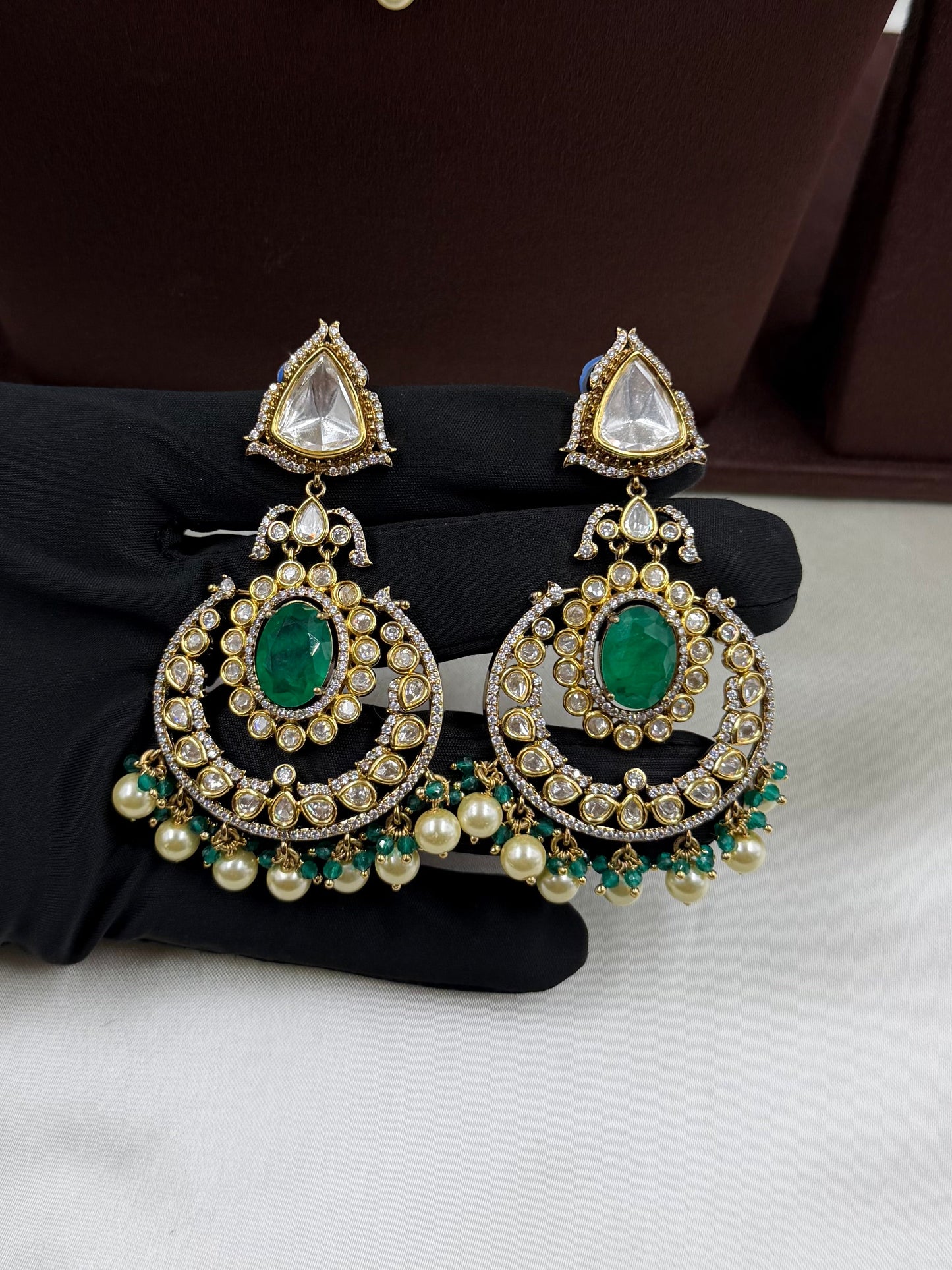 Priya Moissanite Choker Semi Bridal Set
