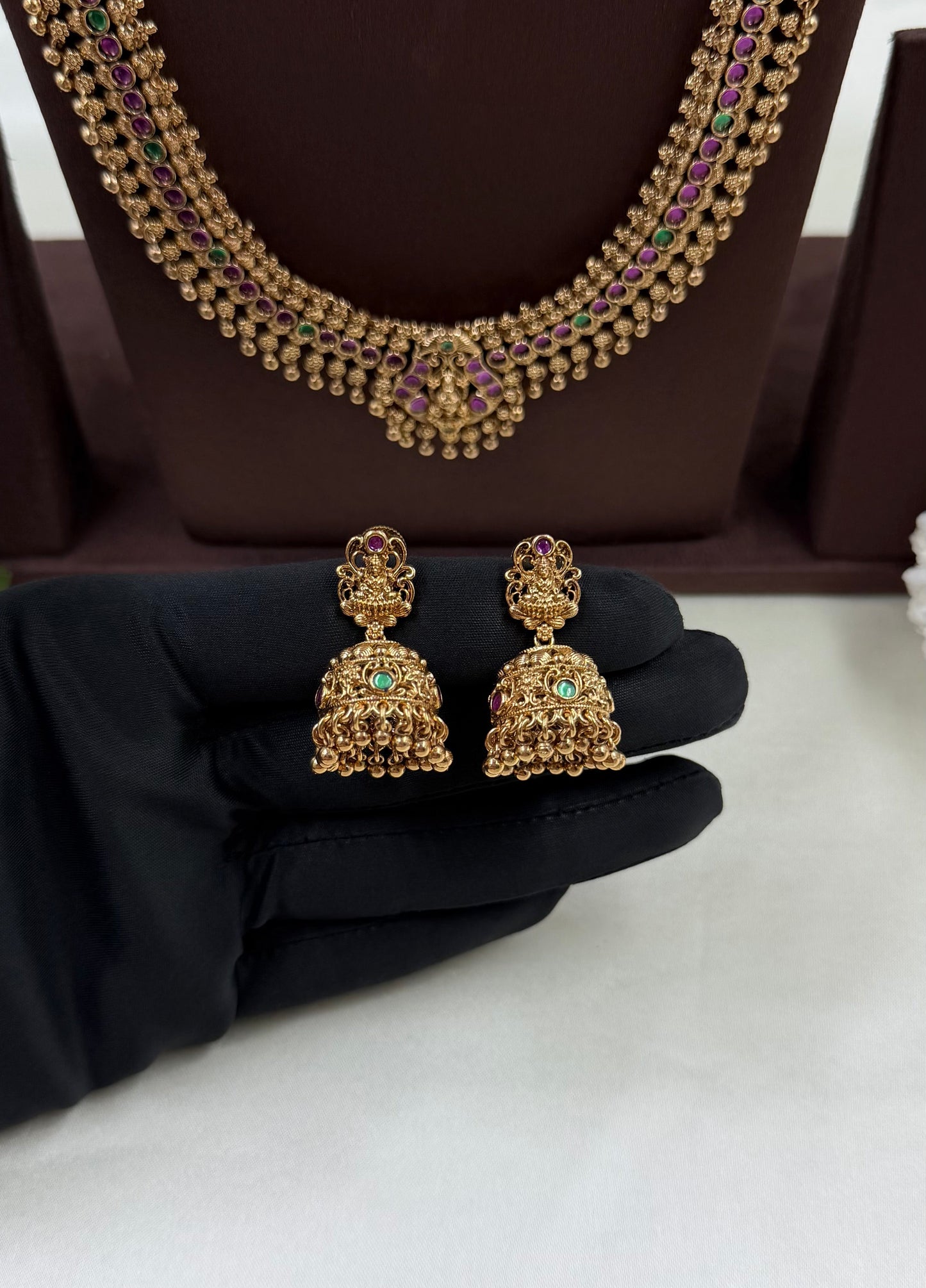 Lavanya South Temple Combo Necklace Set