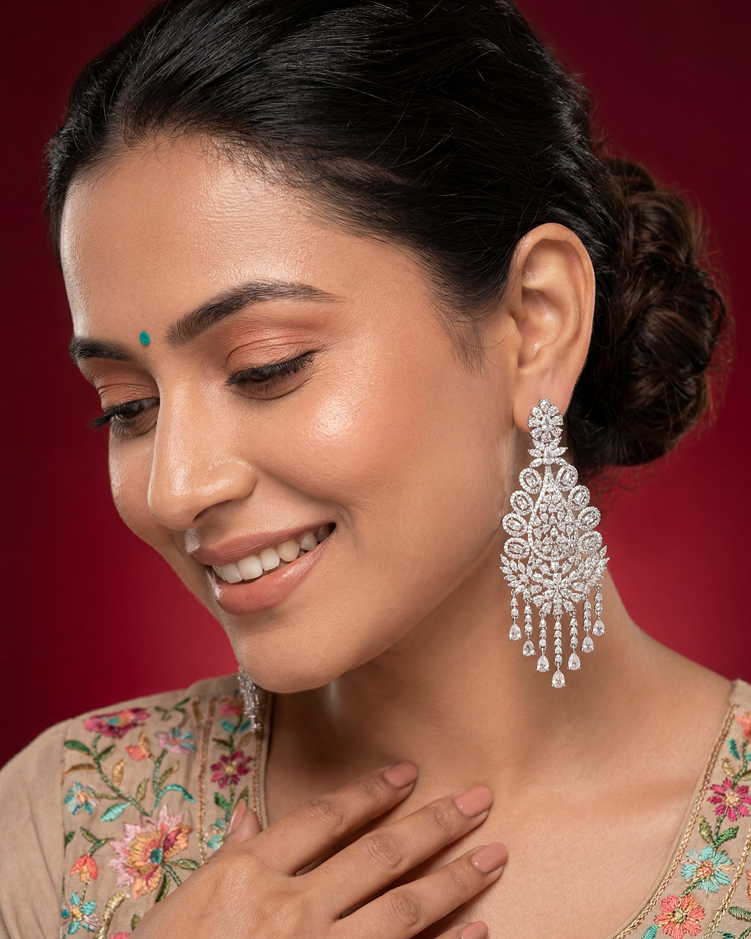 Tanvi American Dimond Premium Earing