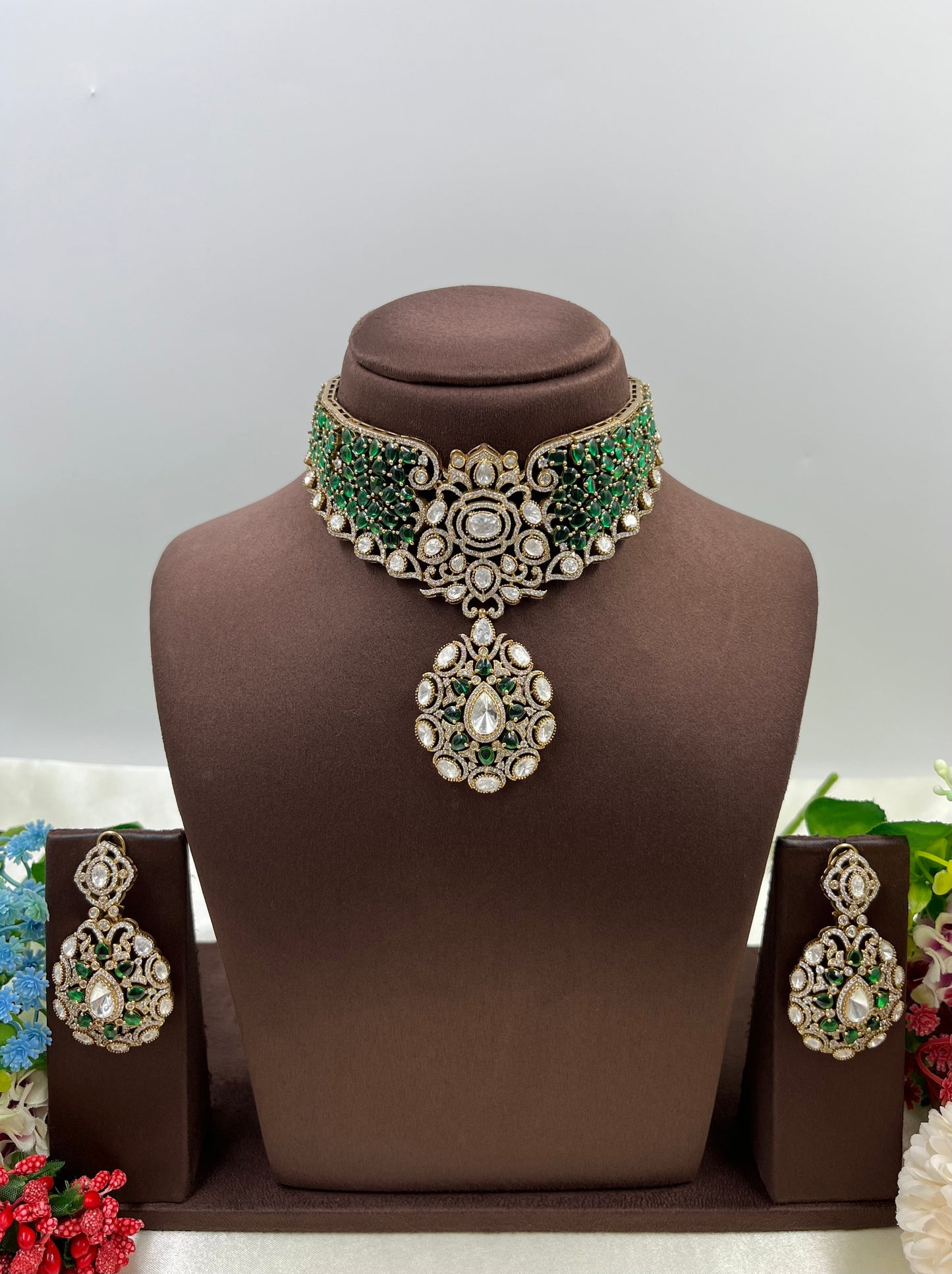 Veena Moissanite Choker Necklace