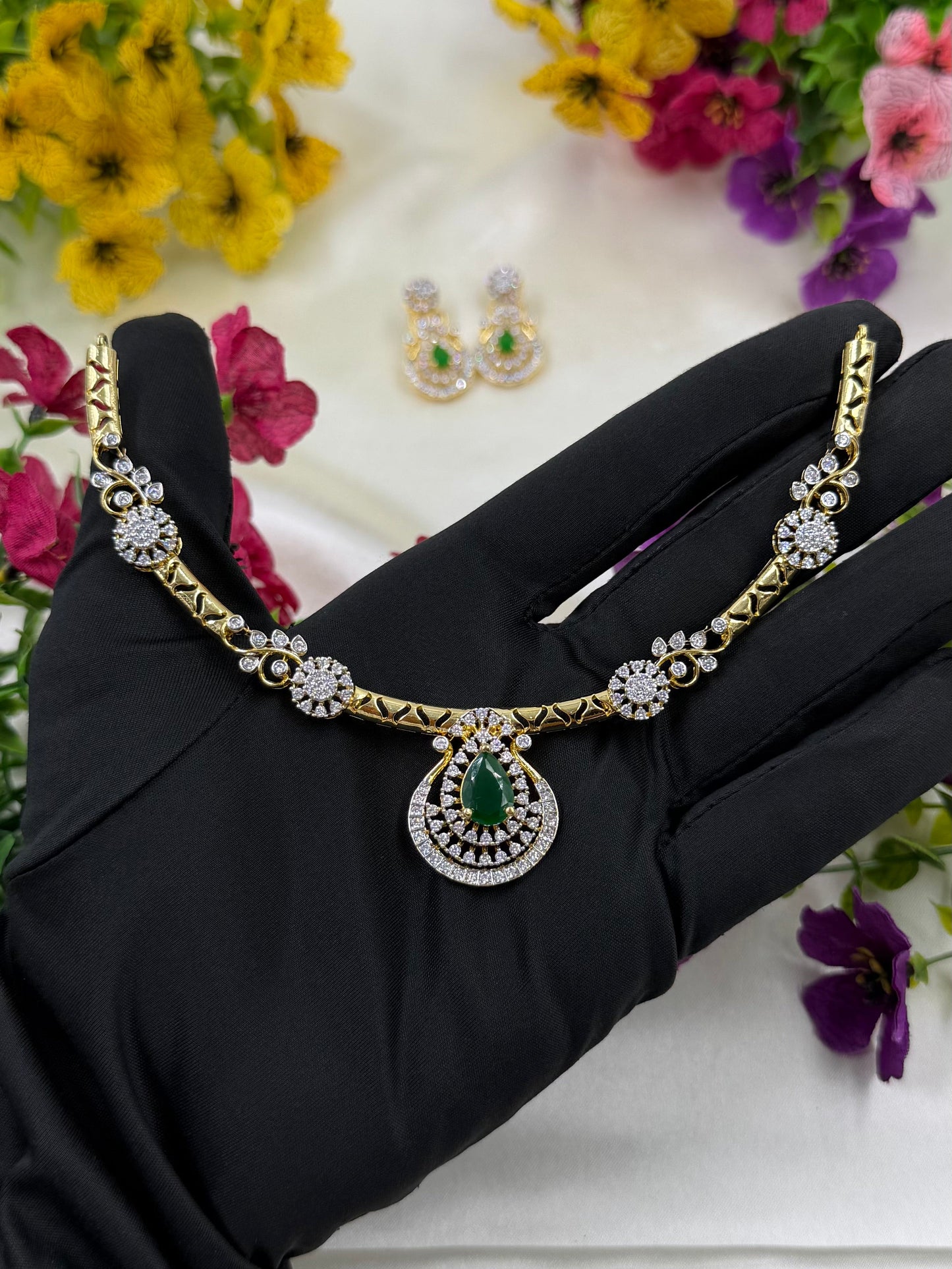Falak Tow Tone Hasli Necklace
