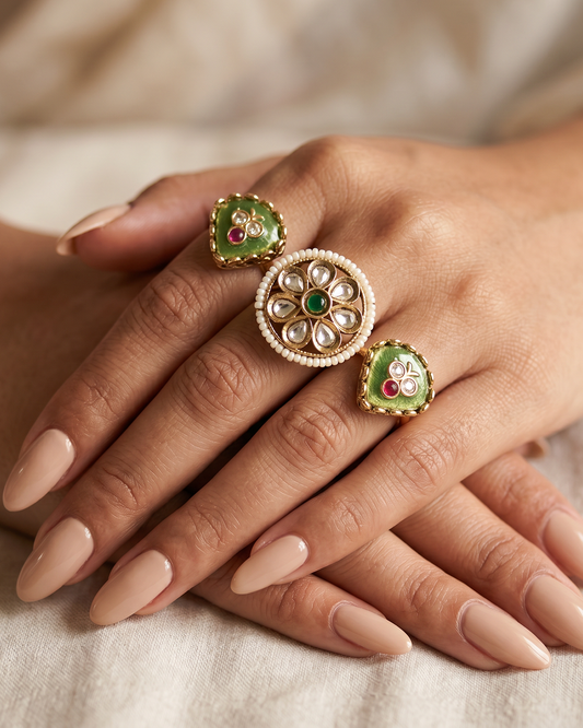 Kavita Heritage Two Finger Ring
