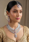 Noble American Diamond Necklace Set close-up view