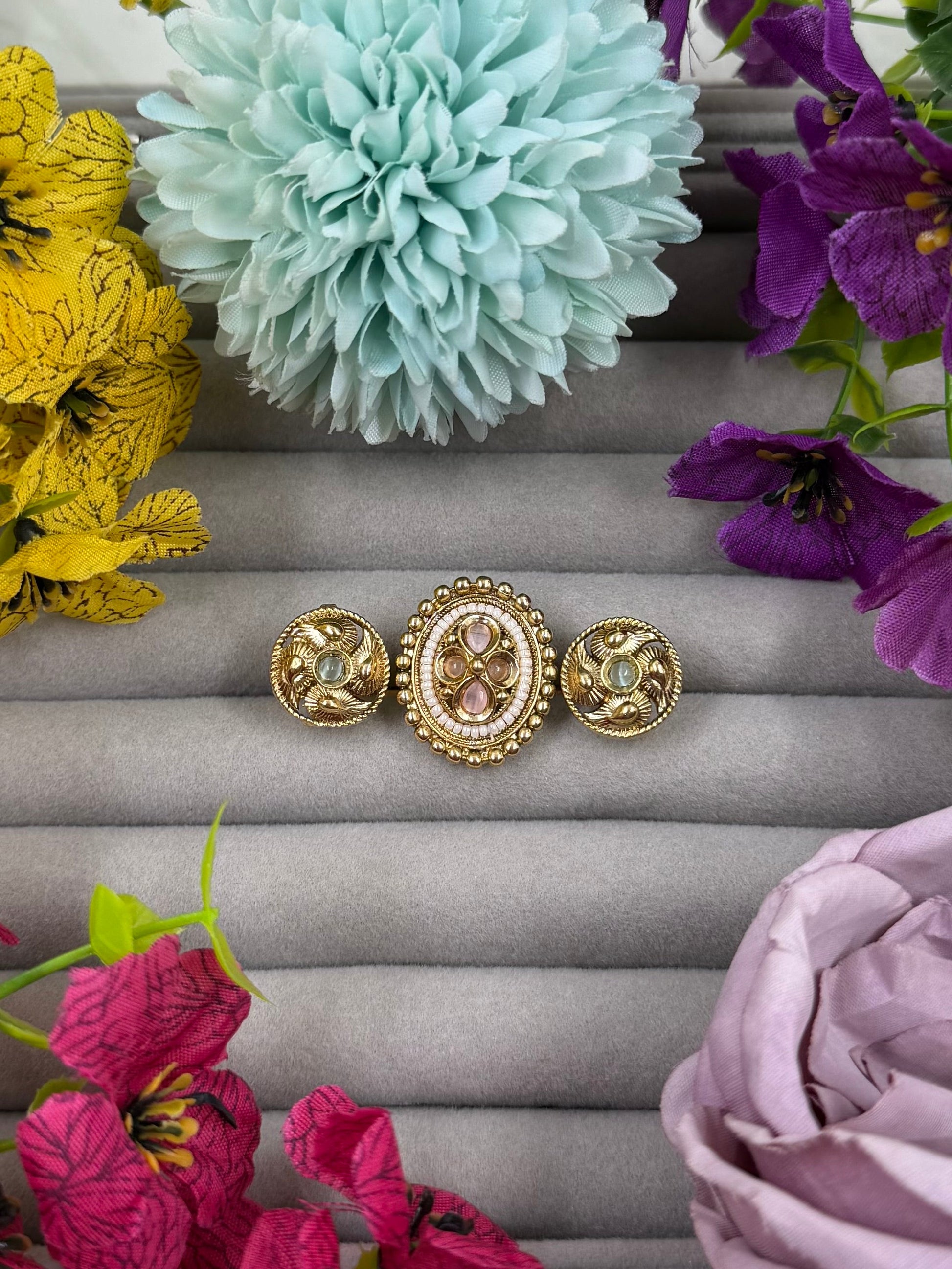 Kriti Finger Ring worn styled with traditional outfit
