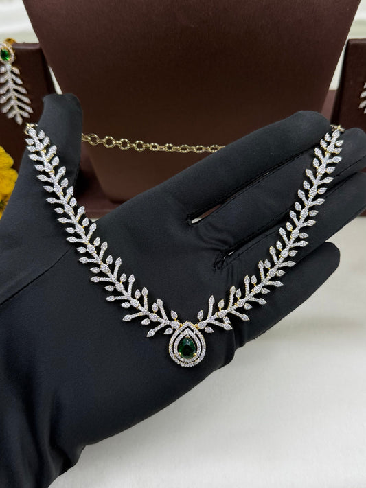 Juliee Necklace Set worn styled with traditional outfit