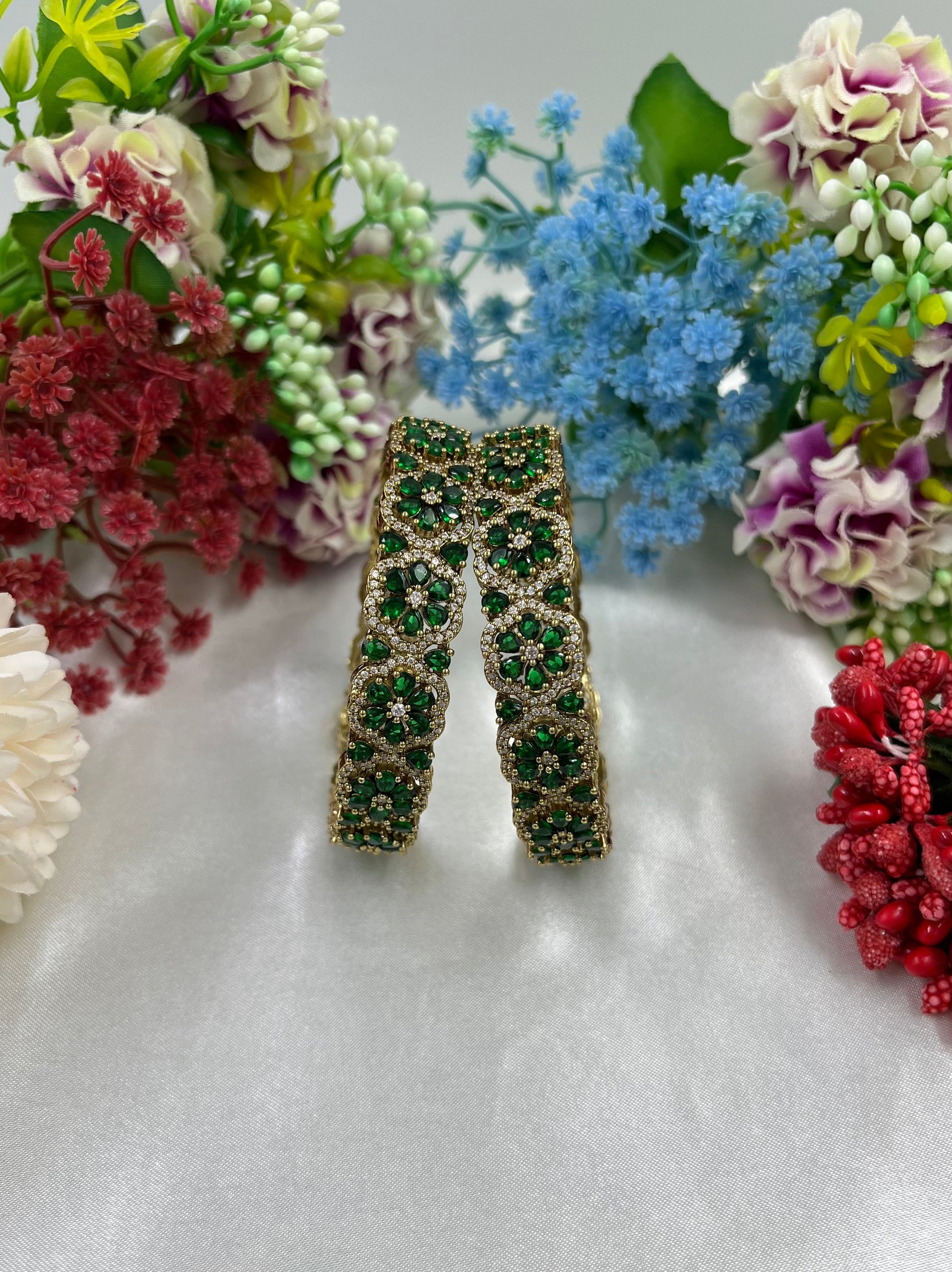 Amba Bangle Set worn styled with traditional outfit