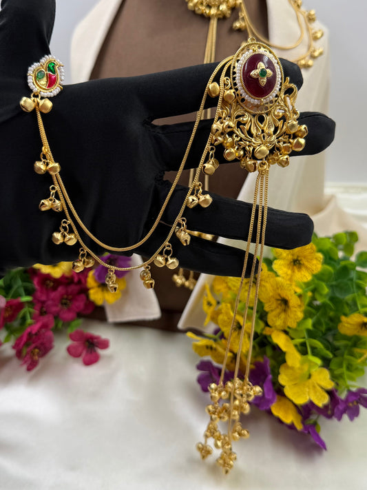 Roshni Kashmiri Jhumka Earring With Earchain