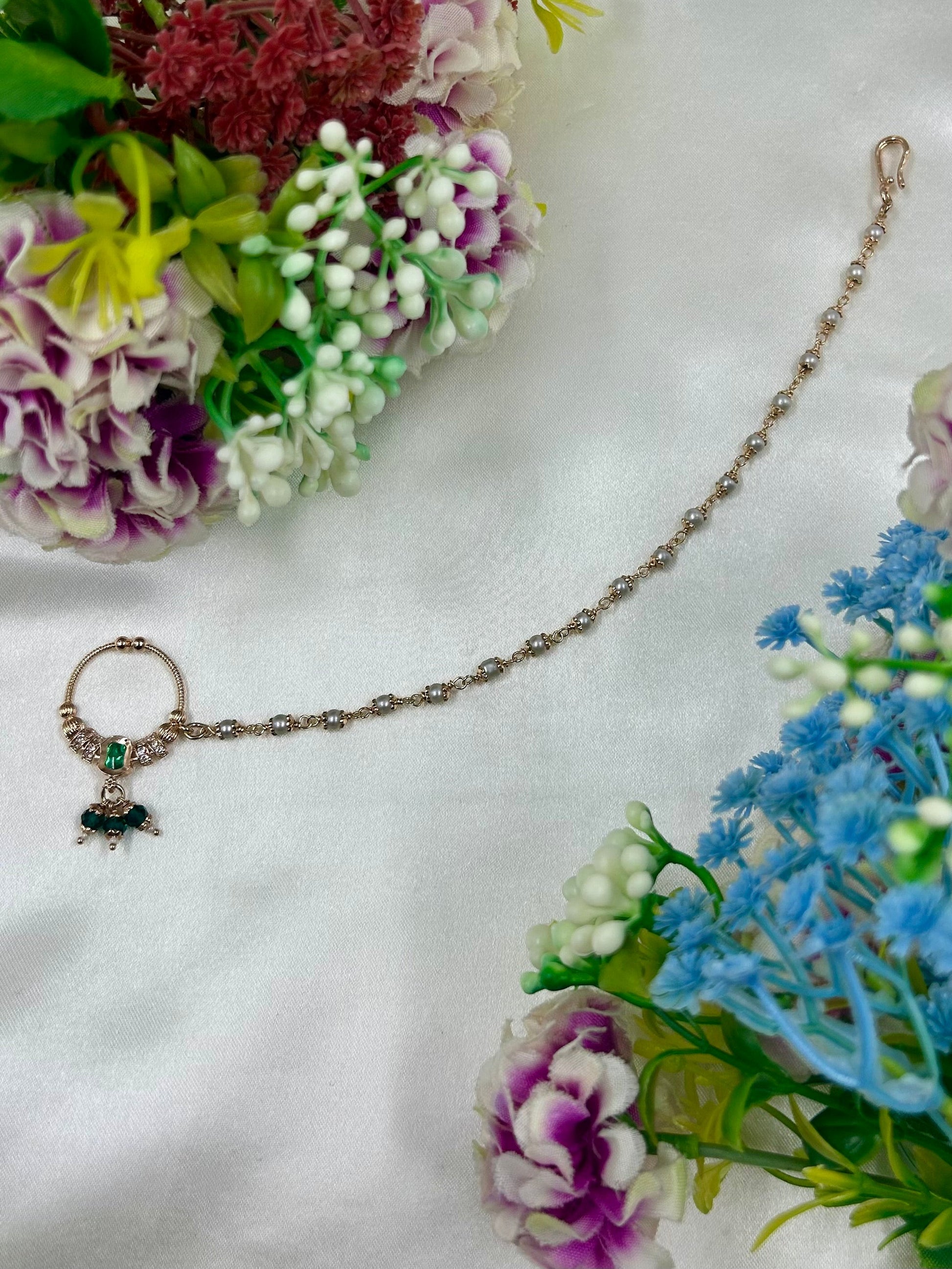 Kritika Nose Ring worn styled with traditional outfit