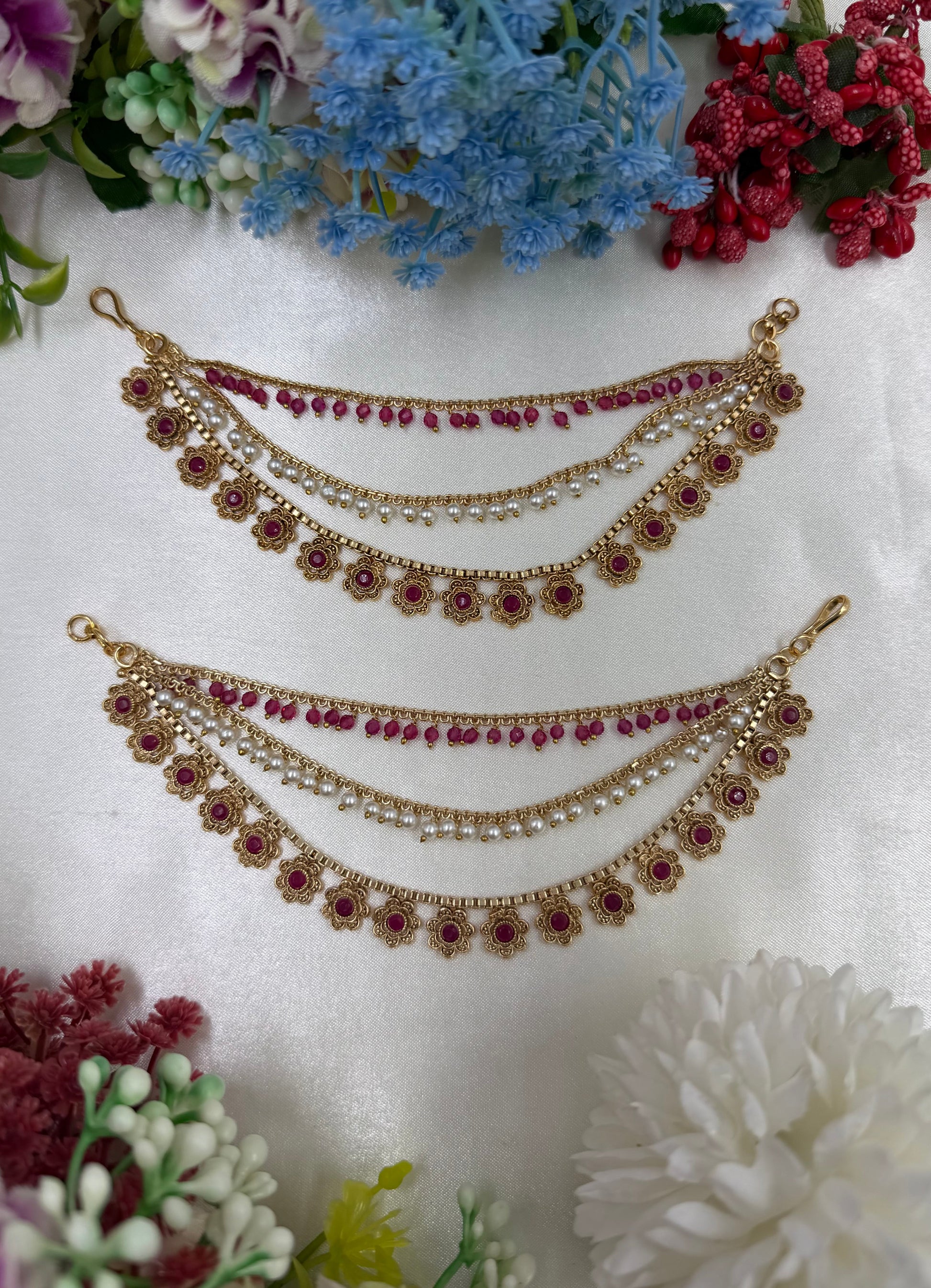 Roshni Ear Chain close-up view