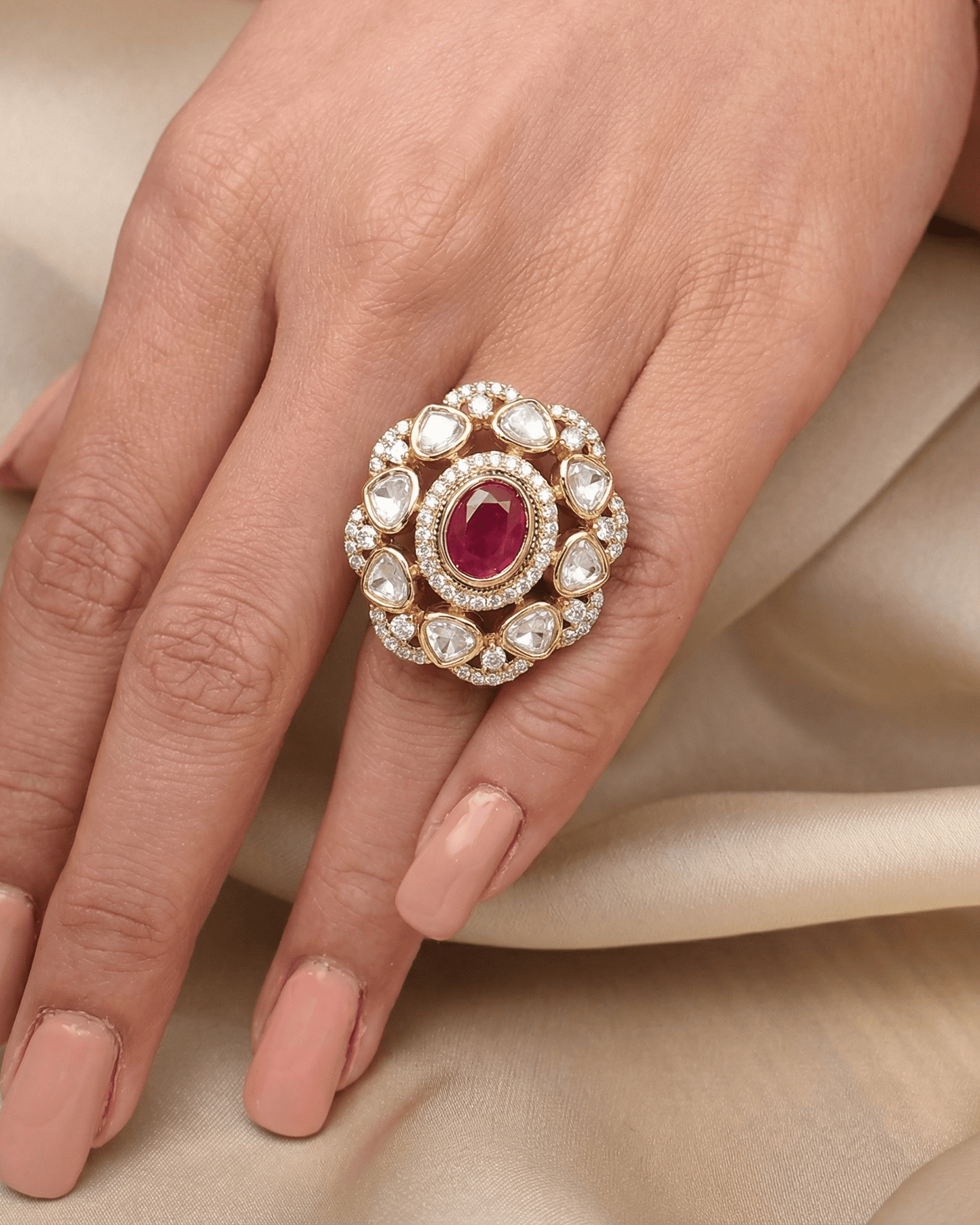 Ritu Premium Moissanite Ring (Adjustable)