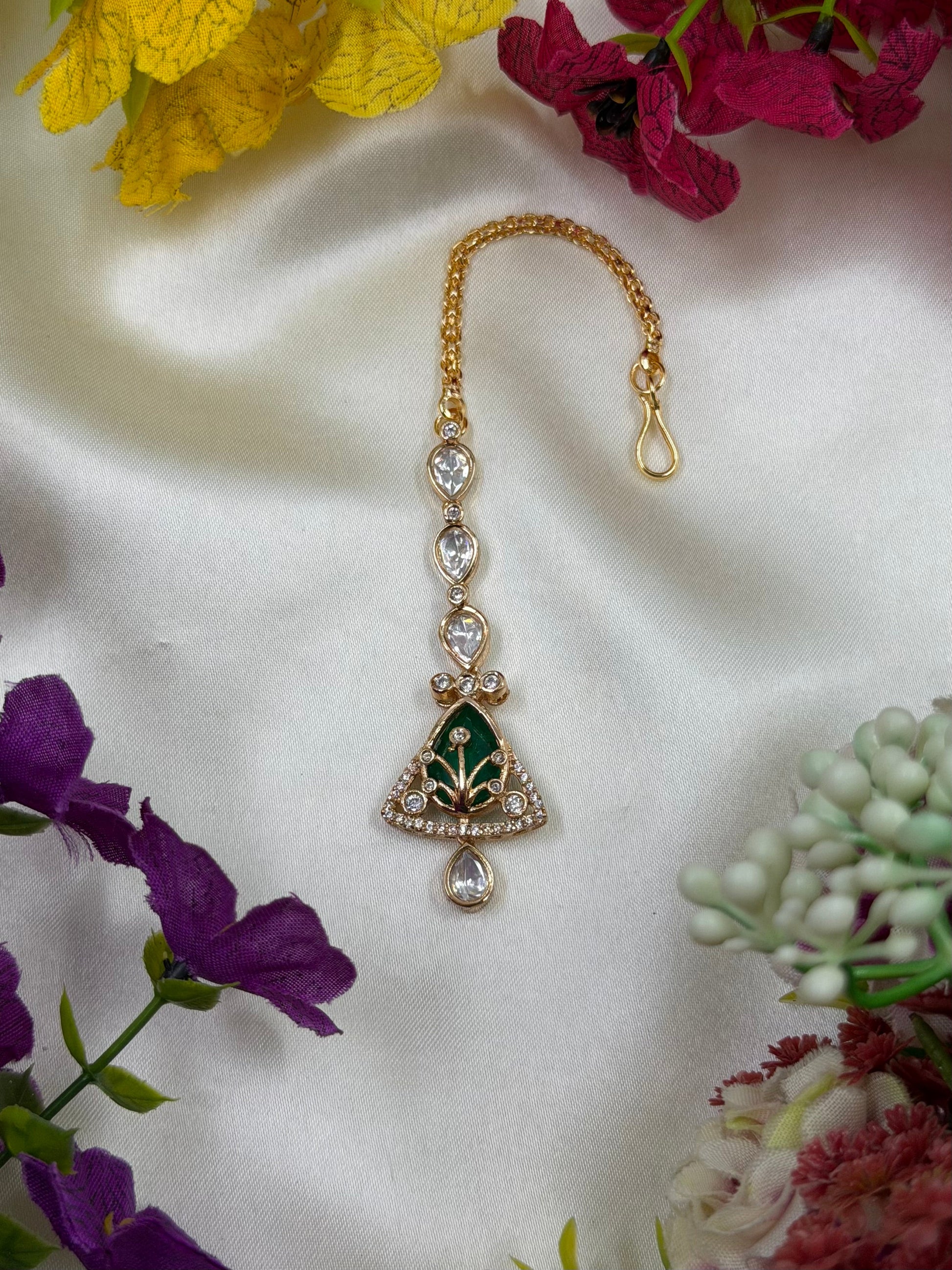 Vandana Maang Tikka full product photo on plain background