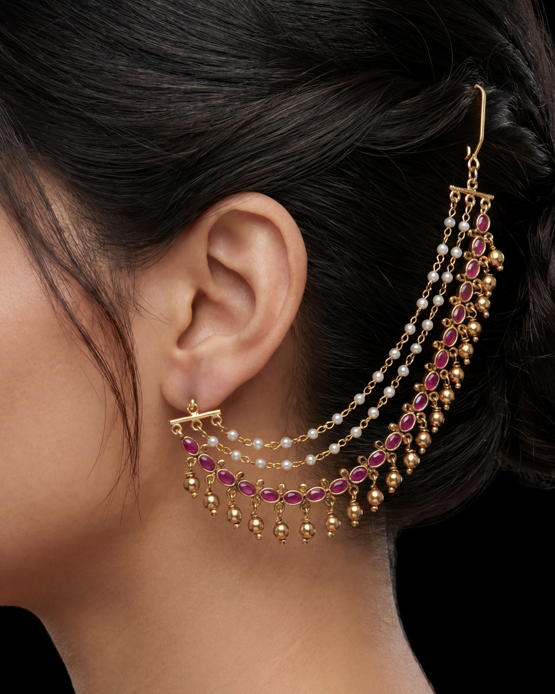 Durga Traditional Ear Chain