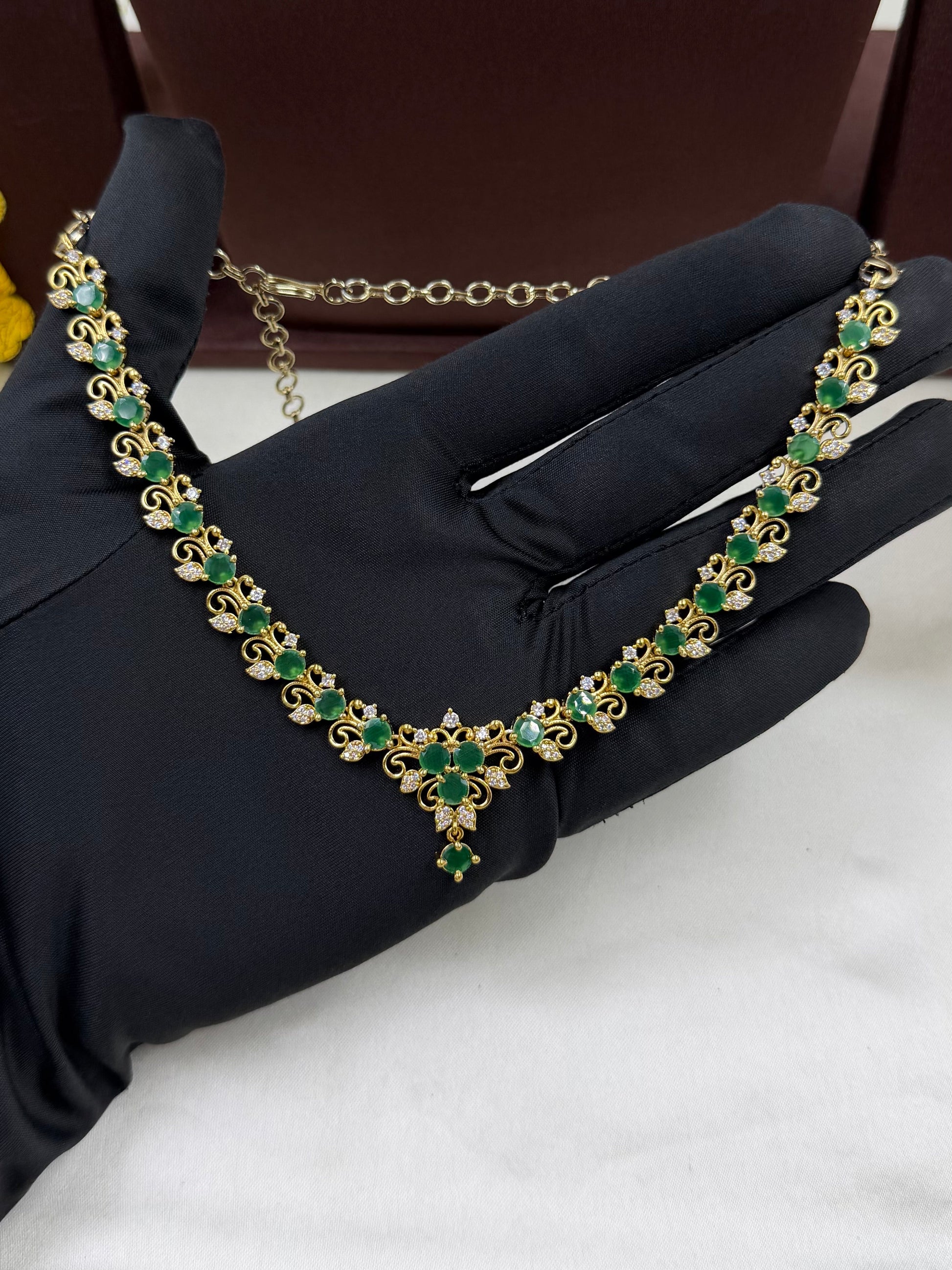 Tanisha Necklace Set worn styled with traditional outfit