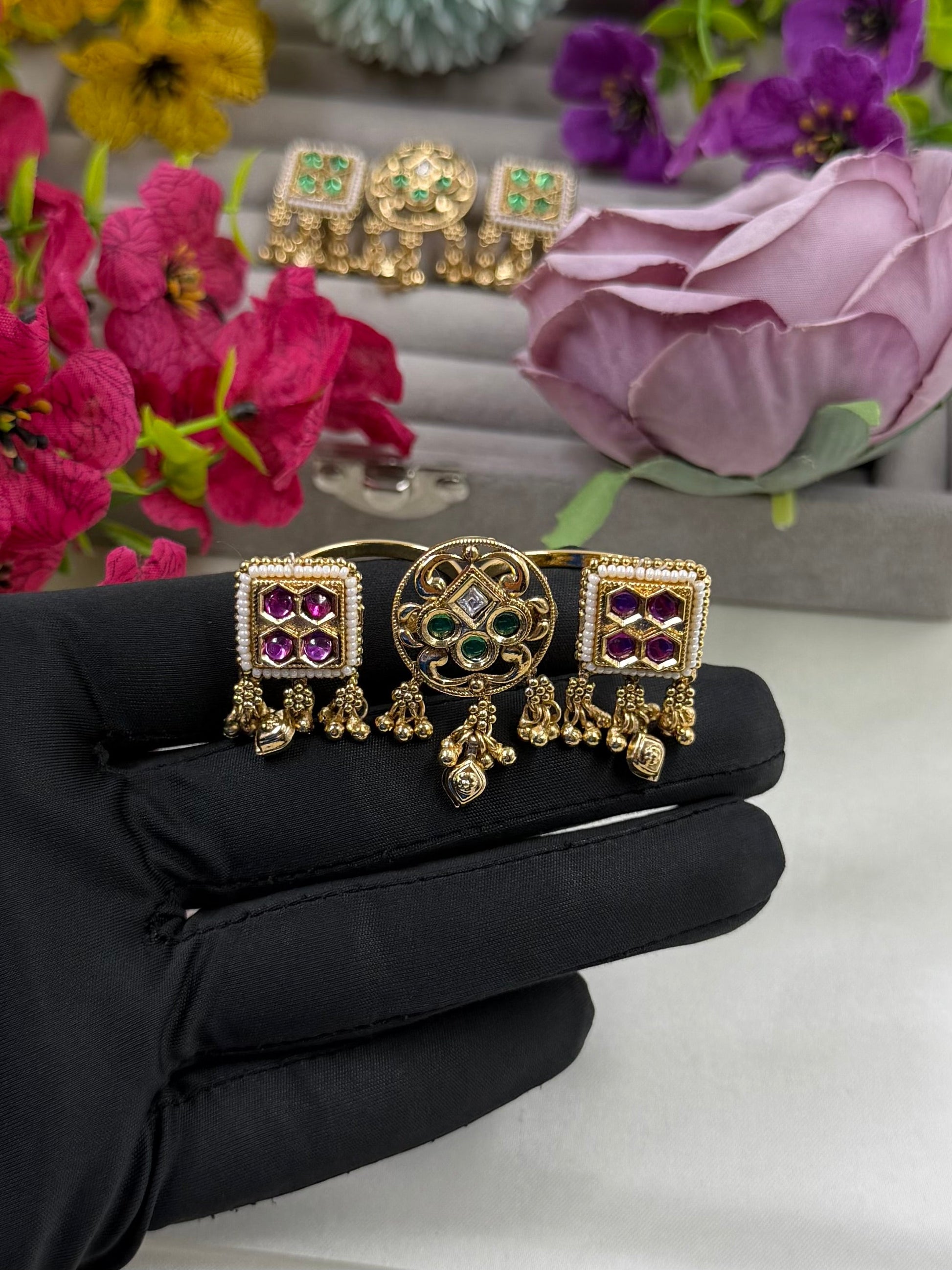 Multi Finger Ring detail shot showing intricate work