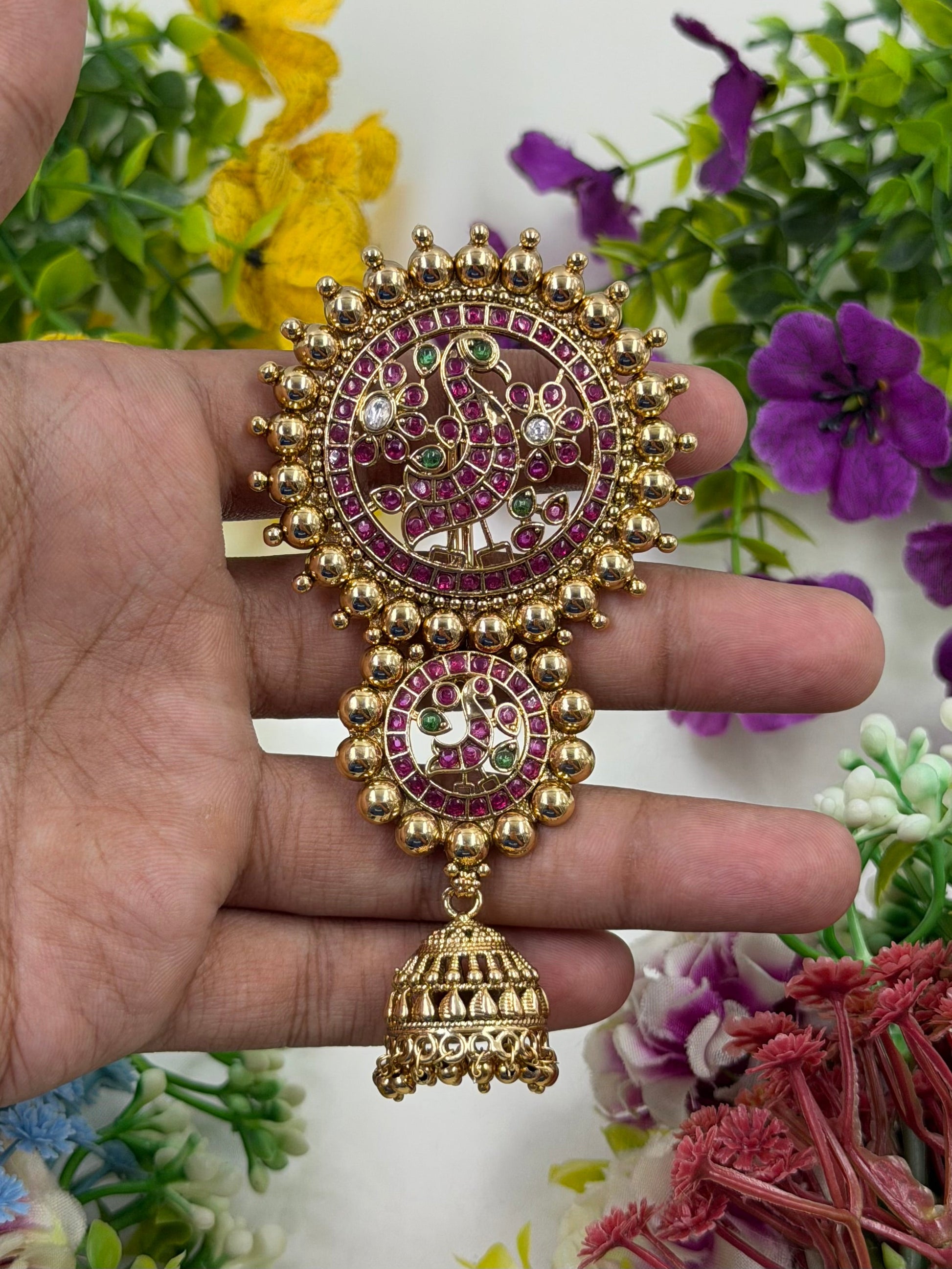 Roshni Hair Pin worn styled with traditional outfit