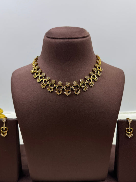 White Necklace Set detail shot showing intricate work