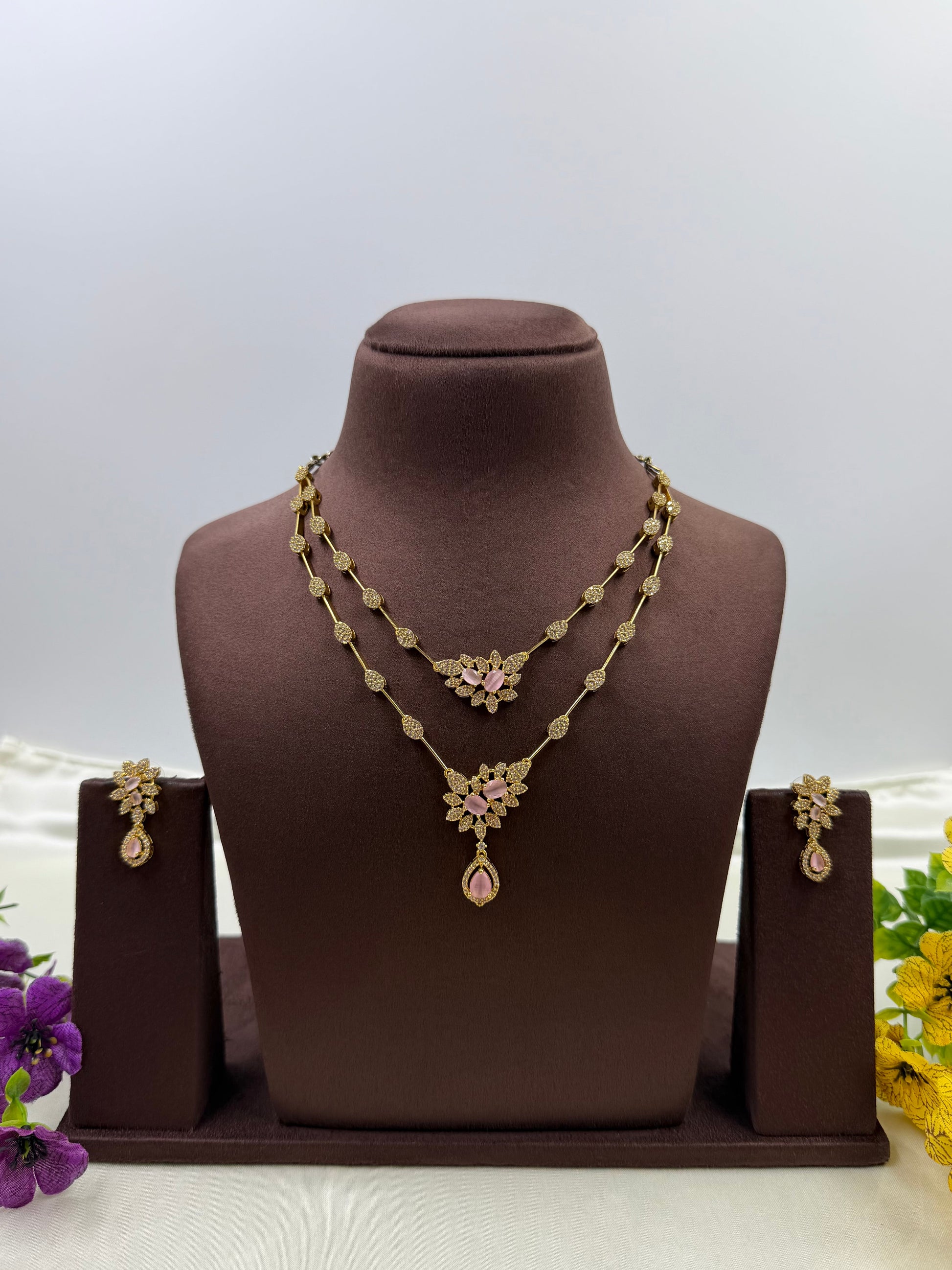 Multi Necklace Set detail shot showing intricate work