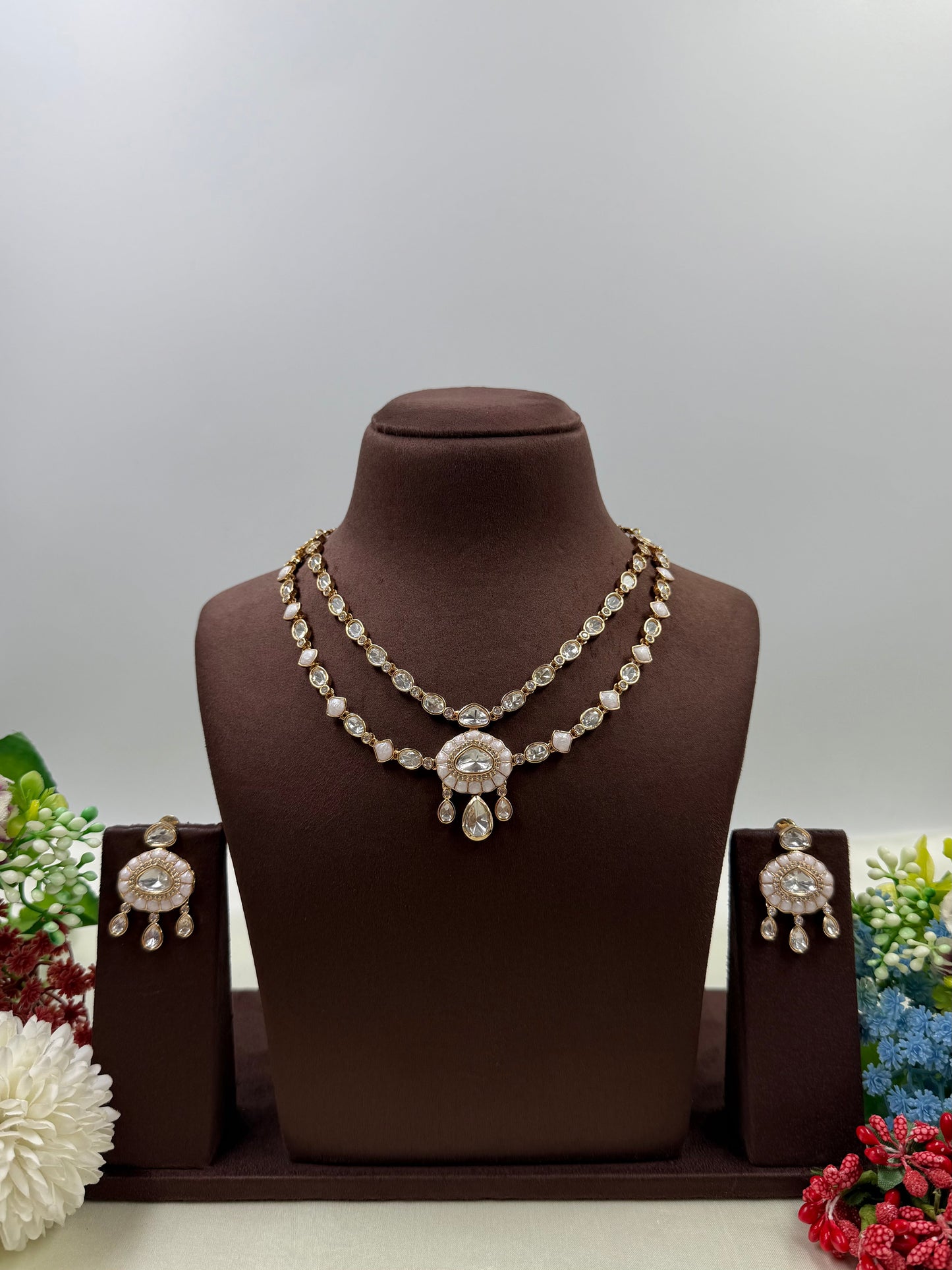 Ruhi Moissanite Double Layering Necklace