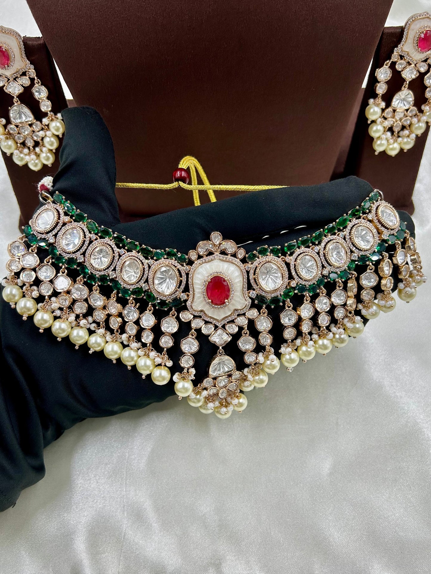 Preeti Moissanite Premium Necklace Set